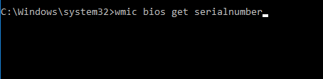 command for finding the serial number of a device