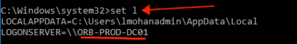 command to find the logon domain controller