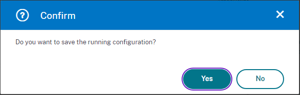 save netscaler config