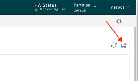 save netscaler config
