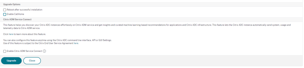 NetScaler upgrade firmware