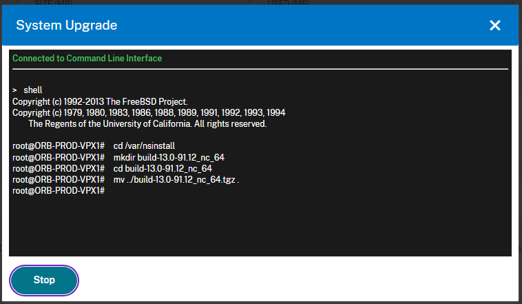 NetScaler upgrade firmware