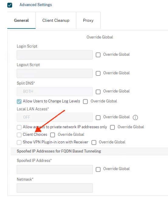 Citrix gateway session policies and profiles